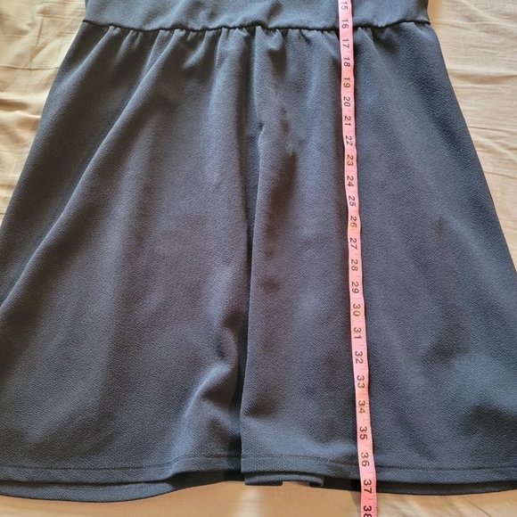 Large Joe Fresh Navy Mini Dress with Ruffle Cap Sleeves - Picture 7 of 7